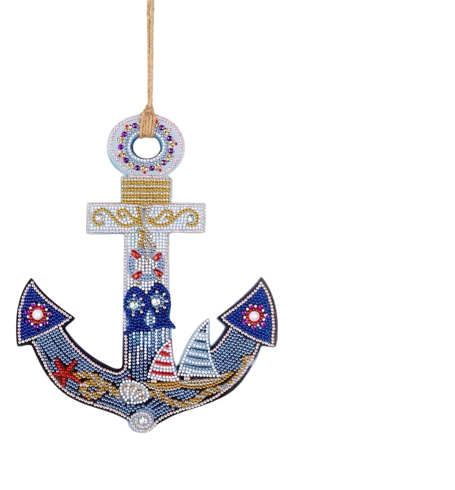 5D DIY Hanging Anchor Diamond Painting Kit Crystal Embroidery Rhinestone Acrylic