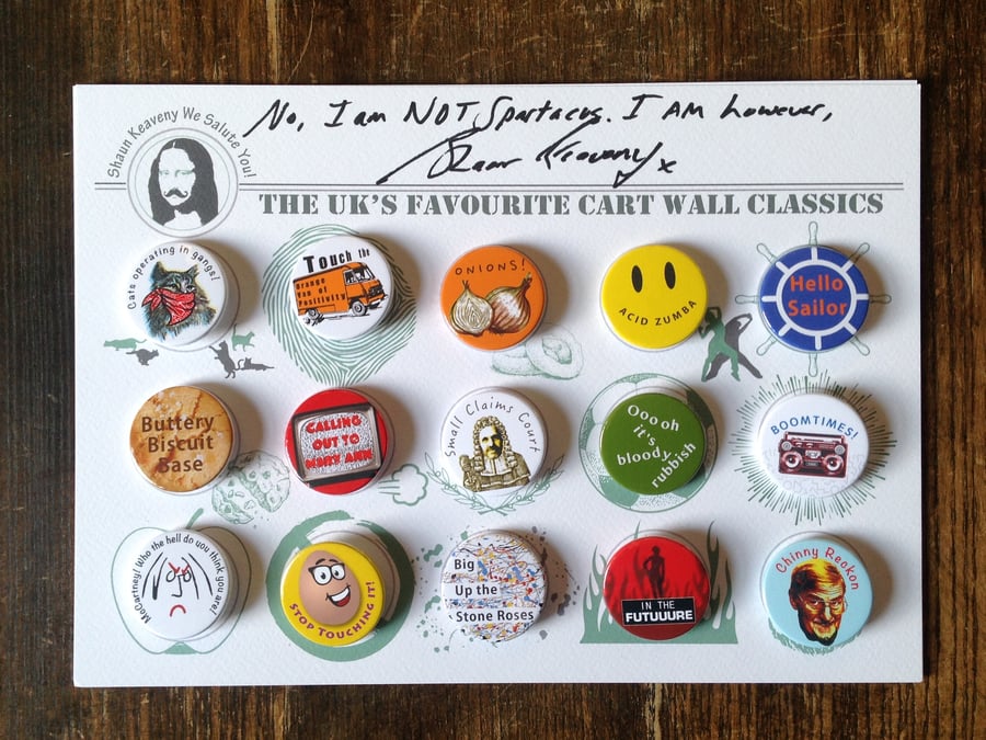 Limited Edition Signed Shaun Keaveny Cart Wall Badge Art Piece. A4. 