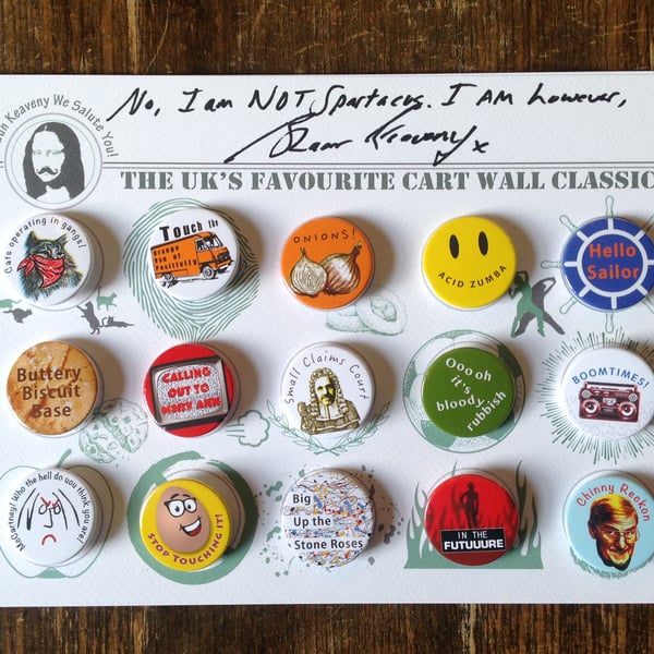 Limited Edition Signed Shaun Keaveny Cart Wall Badge Art Piece. A4. 