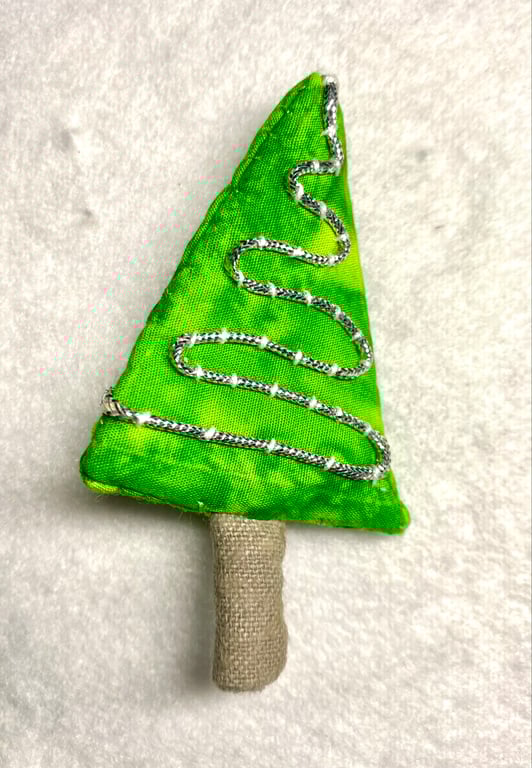 A hand stitched brooch for your Christmas jumper 