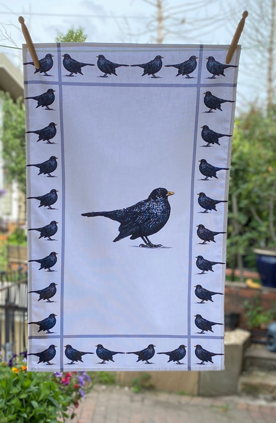 Tea Towel, Blackbird.