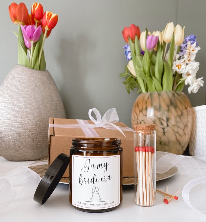 In My Bride Era Scented Soy Candle, Funny Wedding Gift for Bride, Bride to Be