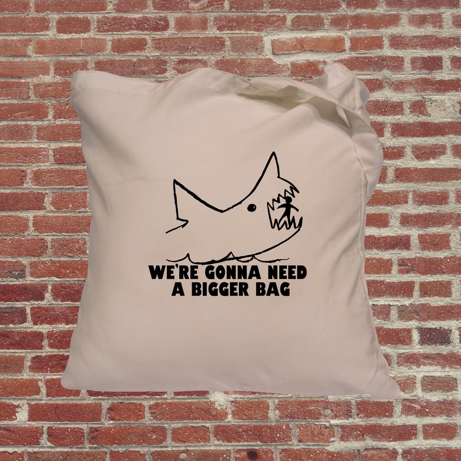 Jaws movie, tote bag, funny tote bag movie quote tote bag, gift for film fans