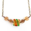 Murano and czech glass chain necklace