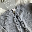 Hand Knitted ‘Aida’ Baby Girl’s Cardigan (3-6 months)