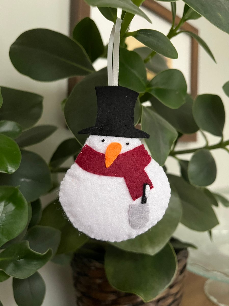 The Magic One - Felt Snowman Decoration