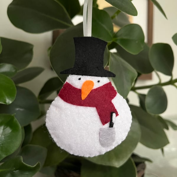 The Magic One - Felt Snowman Decoration