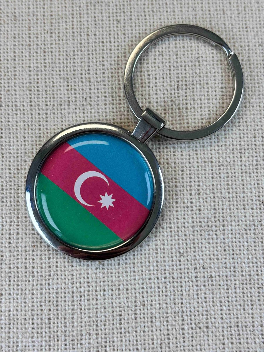 Azerbaijan Flag Keyring