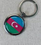 Azerbaijan Flag Keyring