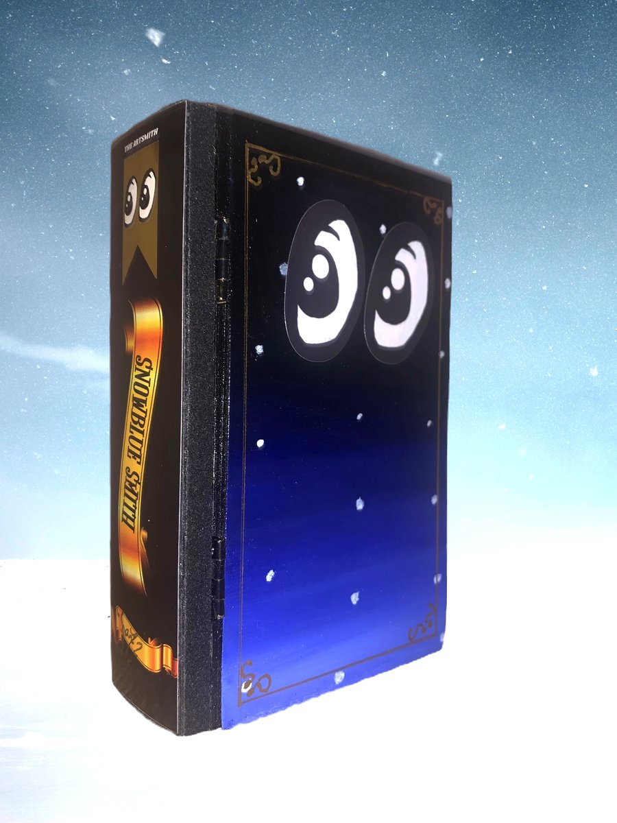 Cute Winter Book nook diorama handmade shelf decoration.