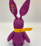 Raspberry Bunny the Little Hand Embroidered Felt Rabbit  - Image 8