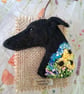 Needle Felted Greyhound Brooch - Image 5