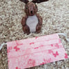Adult face covering – Pink butterfly material
