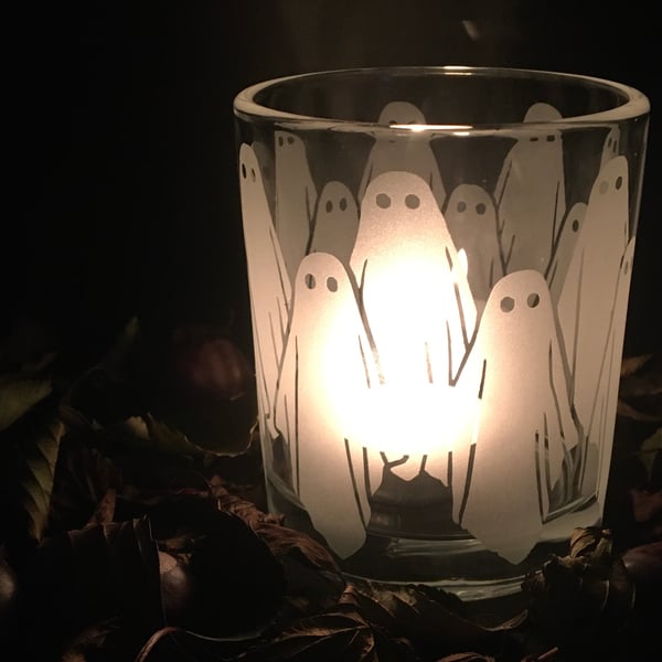 Ghosts Halloween Tealight Holder