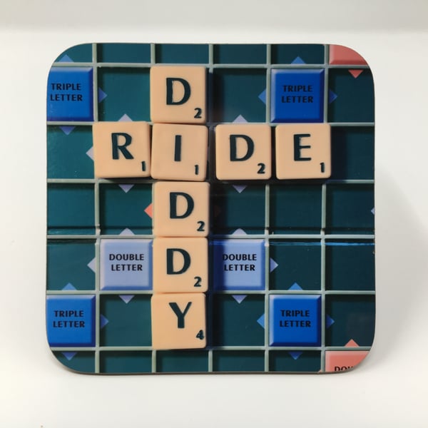 ‘Diddyride’ scrabble coaster FREE DELIVERY