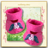 Reserved for June - Embroidered Pink Shoes