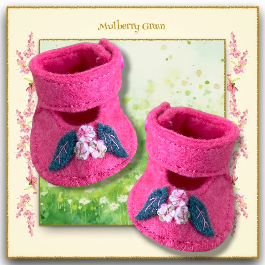 Reserved for June - Embroidered Pink Shoes