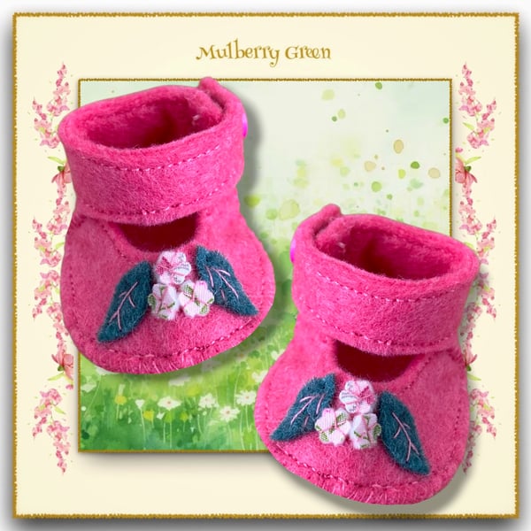 Reserved for June - Embroidered Pink Shoes