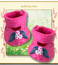 Reserved for June - Embroidered Pink Shoes