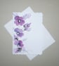 original art hand painted floral greetings card ( ref FA122 A6 ) - Image 1