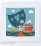 Watching The Races, woman with sailing boats, Giclee print,  - Image 3