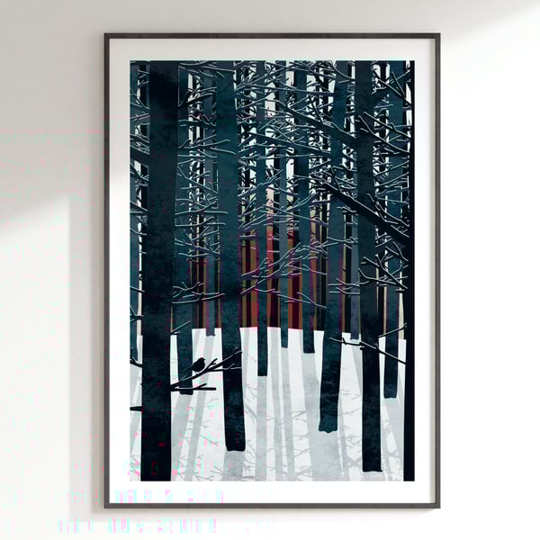 Northern Forest Illustrated Art Print