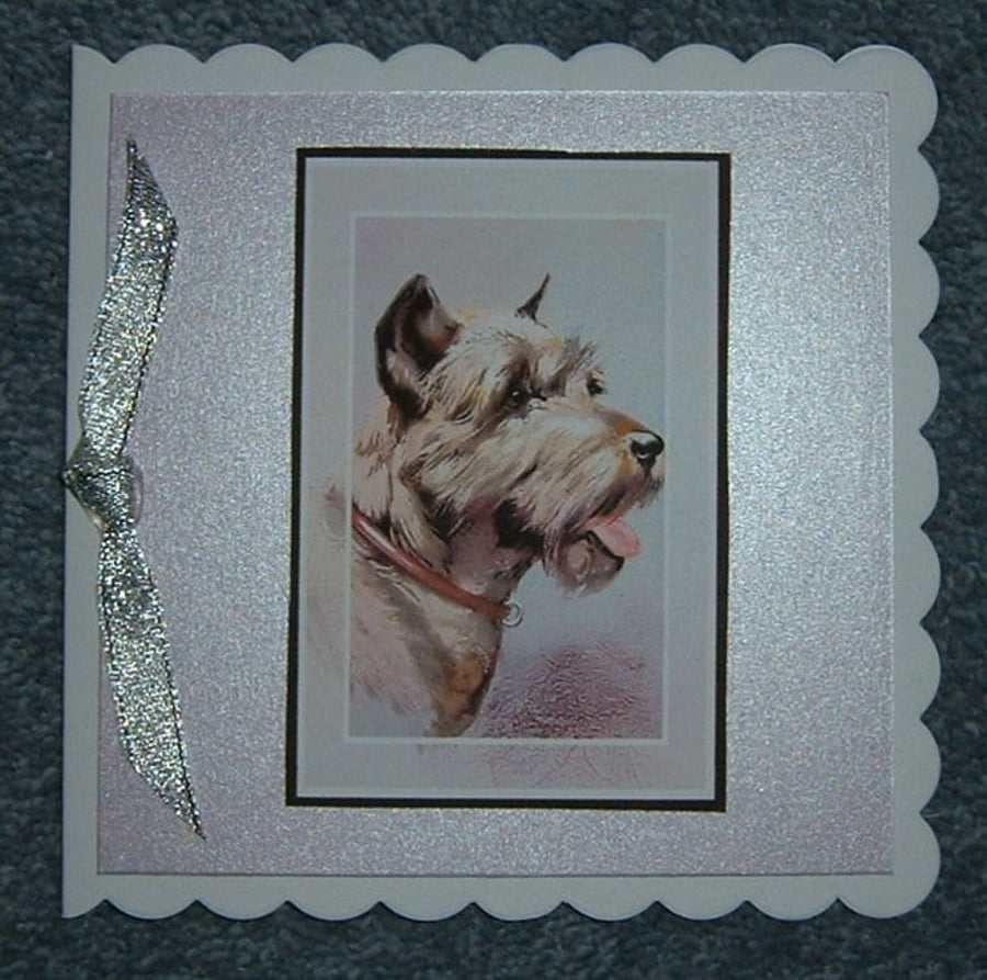 Scottie dog greetings card (ref 753)