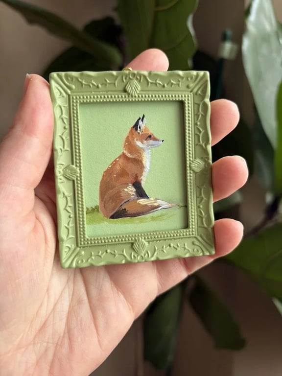 Miniature Fox Painting