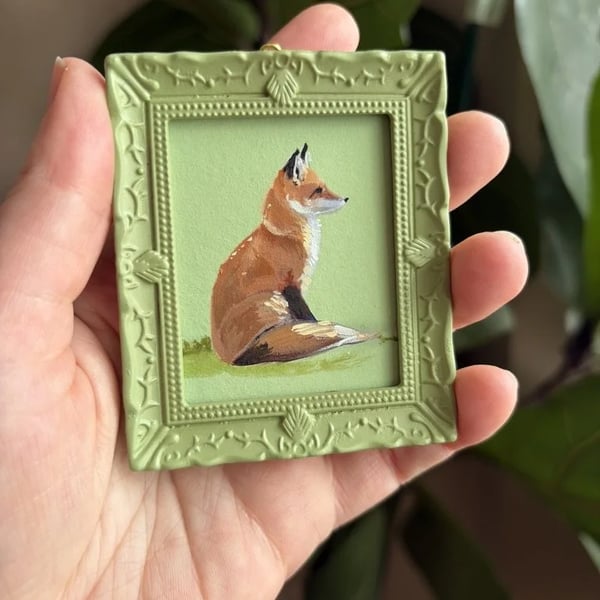 Miniature Fox Painting