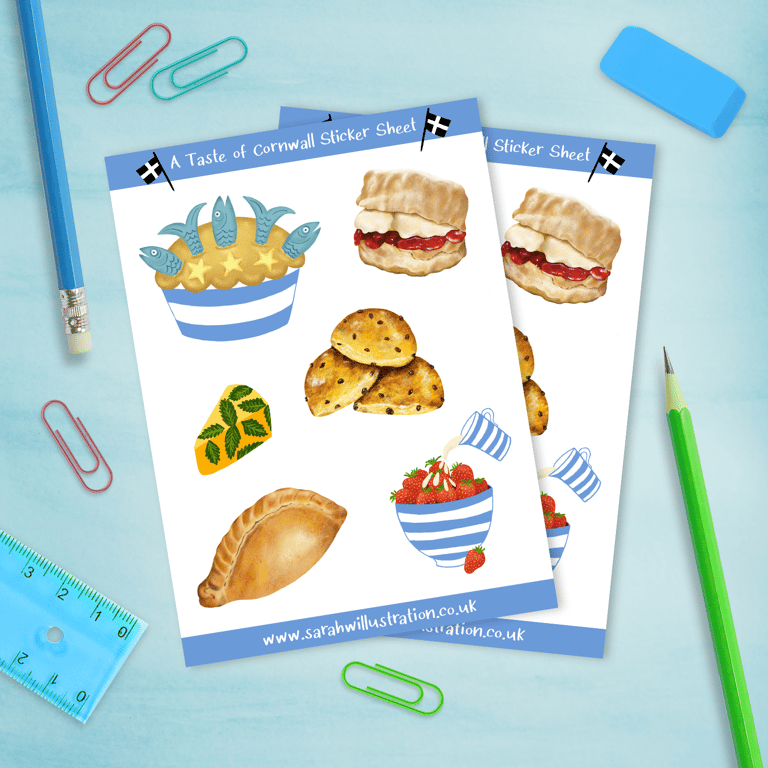 A Taste of Cornwall Sticker Sheet