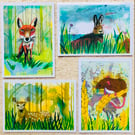 Watercolour cards set