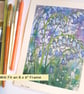 Bluebells mixed media painting, original floral artwork, spring gift - Image 3