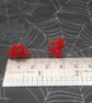 Resin Crab Stud Earrings, Glitter Sparkle Finish - Image 8
