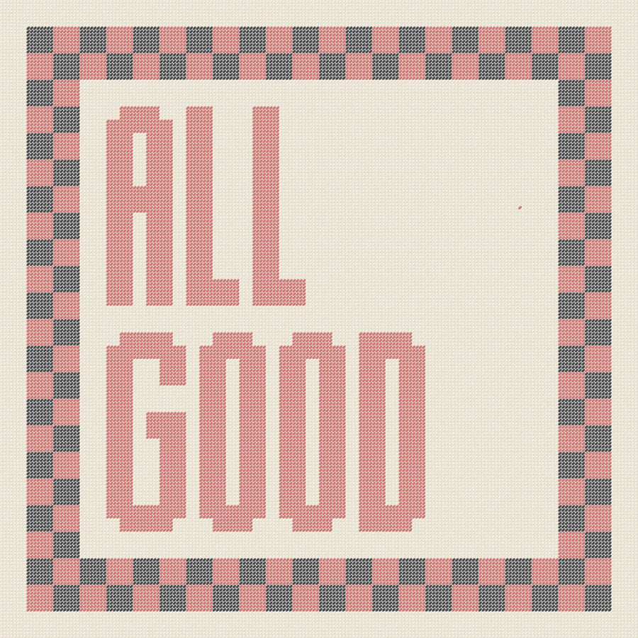 ALL GOOD Needlepoint Cushion Pattern - Large Digital Tapestry Chart PDF