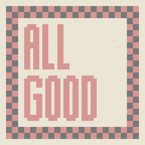 ALL GOOD Needlepoint Cushion Pattern - Large Digital Tapestry Chart PDF
