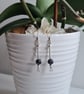 Natural Snowflake Obsidian & 925 Silver Dangle Earrings Gift Crystal Jewellery - Image 10