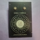 Dainty sterling silver Capricorn zodiac studs 