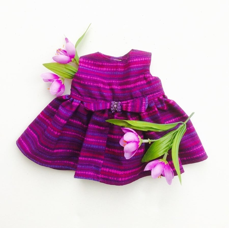 Reduced - Purple striped dress to fit Maisy