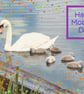 Happy Mother's Day Swan & Cygnets Art Card A5 - Image 1