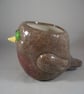 Small Ceramic Novelty Garden Bird Robin Flower Herb Plant Pot Planter Container. - Image 2