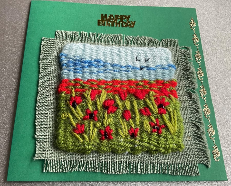 Attractive hand woven card 