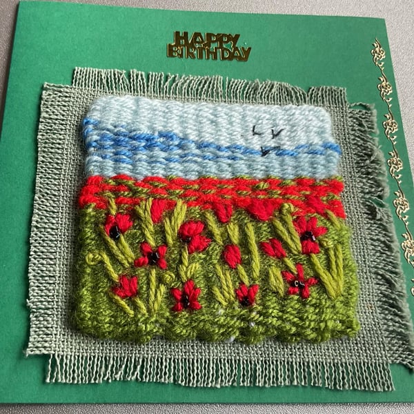 Attractive hand woven card 