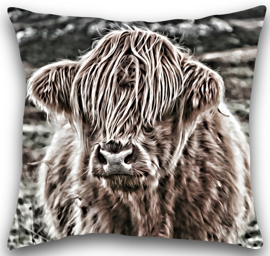 Highland Cow  Cushion Highland Cow pillow 