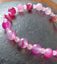 Pink agate bead bracelet - Image 3