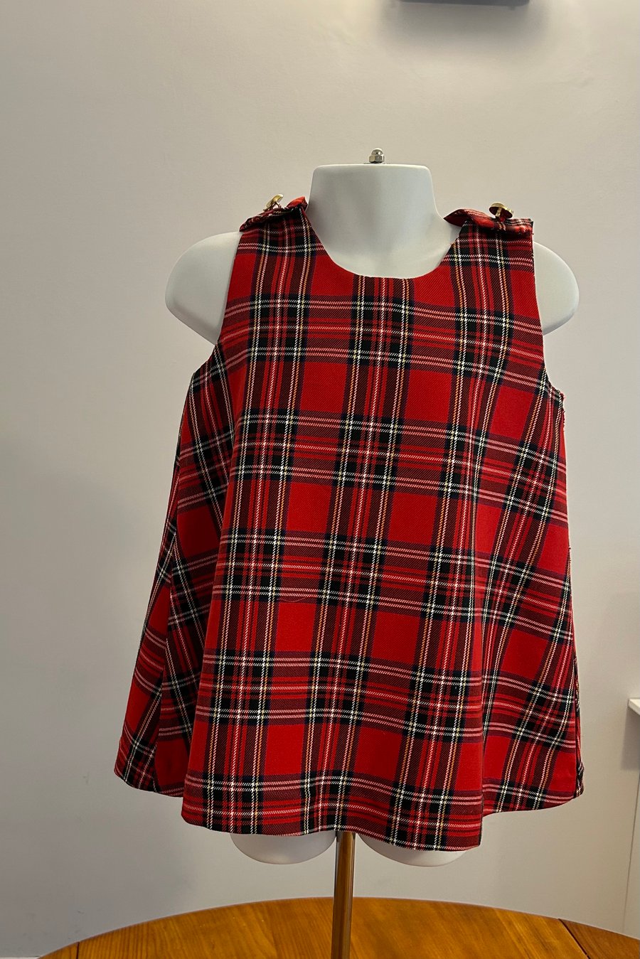 Red tartan Pinafore Dress 