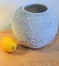 White lava texture moon jar, vase handmade pottery - Image 7