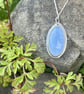 Handmade Sterling Silver 925 Angelite Pendant Necklace & Chain