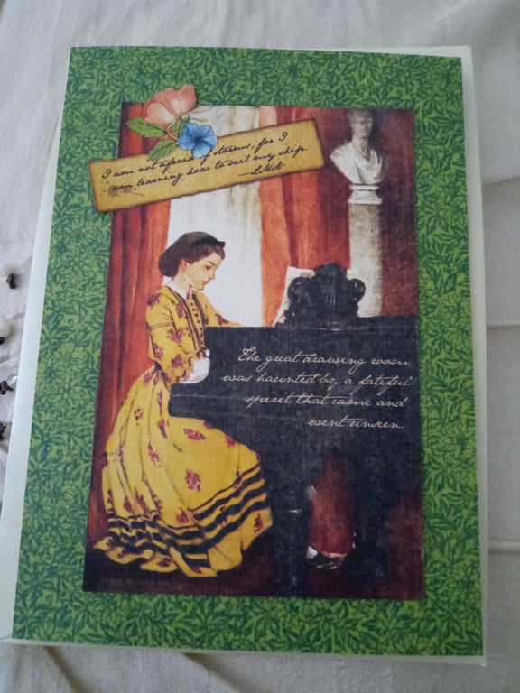 Vintage-style Little Women card - Treasured Keepsake - Blank Card