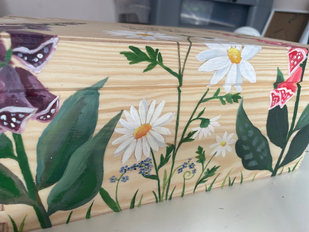 Hand Painted Wooden Seed Box made to order 