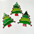 Stained Glass Christmas Tree Suncatcher - Handmade Christmas Decoration